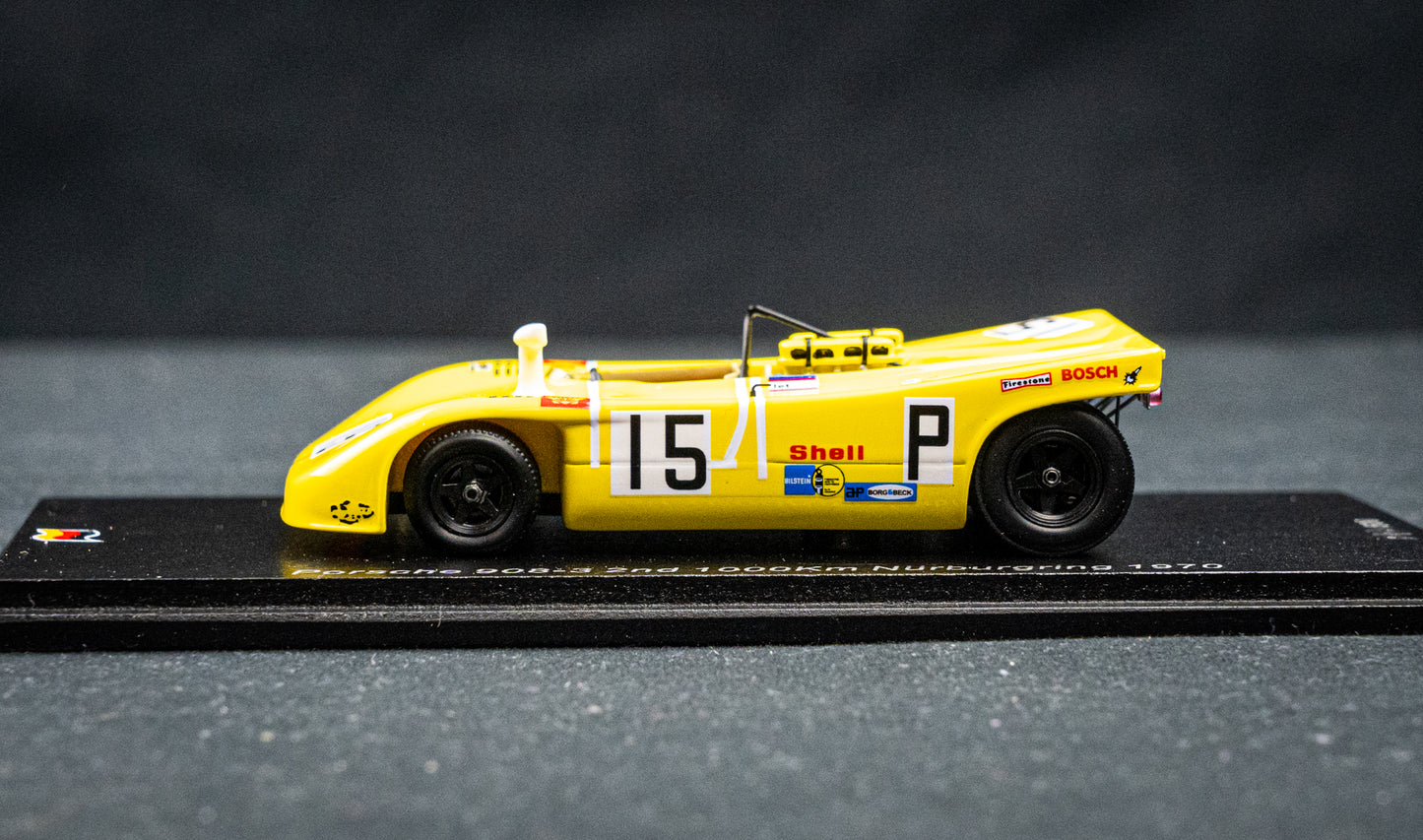 Porsche 908/03 #15 lim. 500 pcs. Herrmann / Attwood 2nd 1000km Nürburgring 1970 Spark 1:43