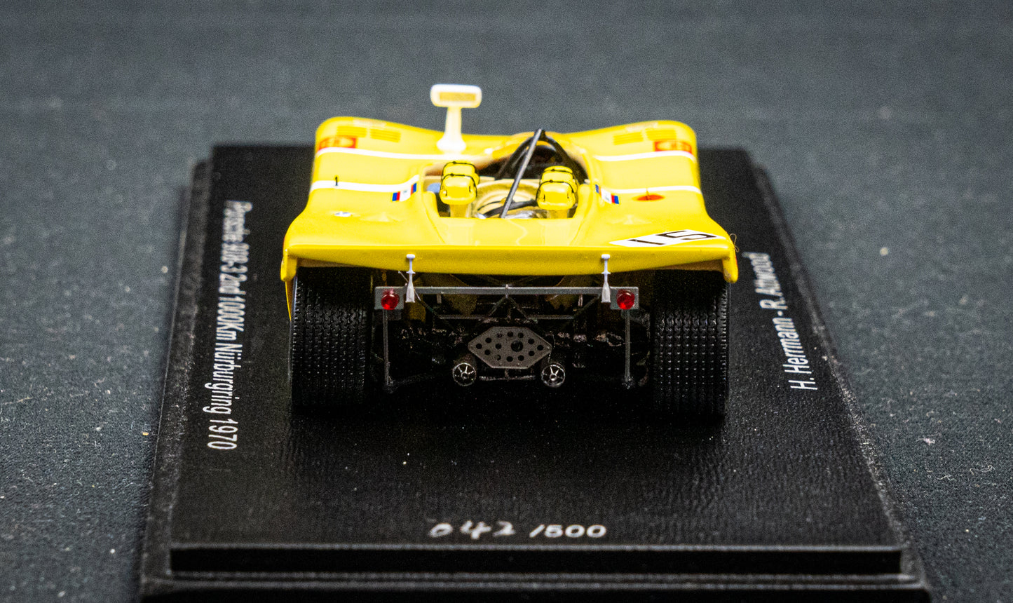 Porsche 908/03 #15 lim. 500 pcs. Herrmann / Attwood 2nd 1000km Nürburgring 1970 Spark 1:43