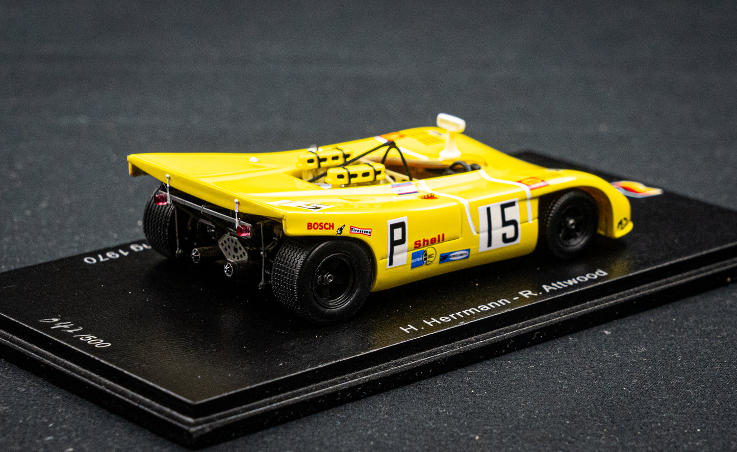 Porsche 908/03 #15 lim. 500 pcs. Herrmann / Attwood 2nd 1000km Nürburgring 1970 Spark 1:43