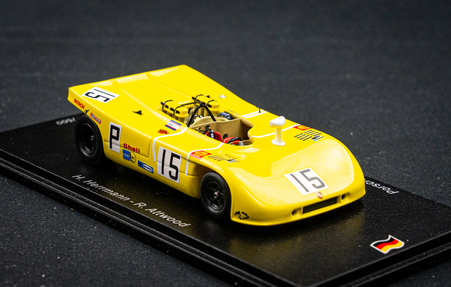 Porsche 908/03 #15 lim. 500 pcs. Herrmann / Attwood 2nd 1000km Nürburgring 1970 Spark 1:43