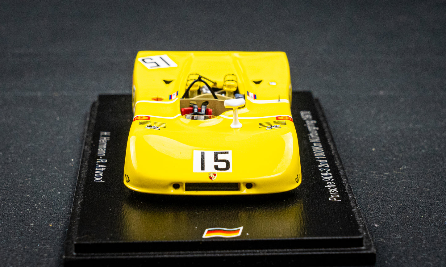 Porsche 908/03 #15 lim. 500 pcs. Herrmann / Attwood 2nd 1000km Nürburgring 1970 Spark 1:43