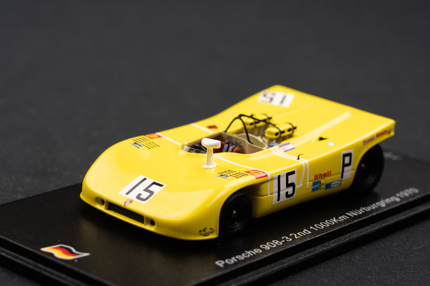 Porsche 908/03 #15 lim. 500 pcs. Herrmann / Attwood 2nd 1000km Nürburgring 1970 Spark 1:43