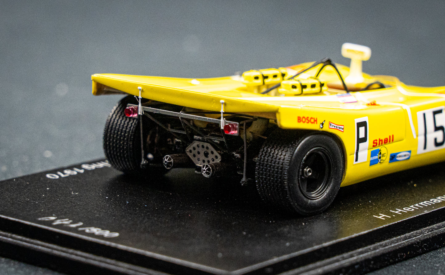 Porsche 908/03 #15 lim. 500 pcs. Herrmann / Attwood 2nd 1000km Nürburgring 1970 Spark 1:43