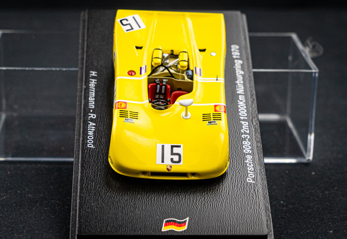 Porsche 908/03 #15 lim. 500 pcs. Herrmann / Attwood 2nd 1000km Nürburgring 1970 Spark 1:43