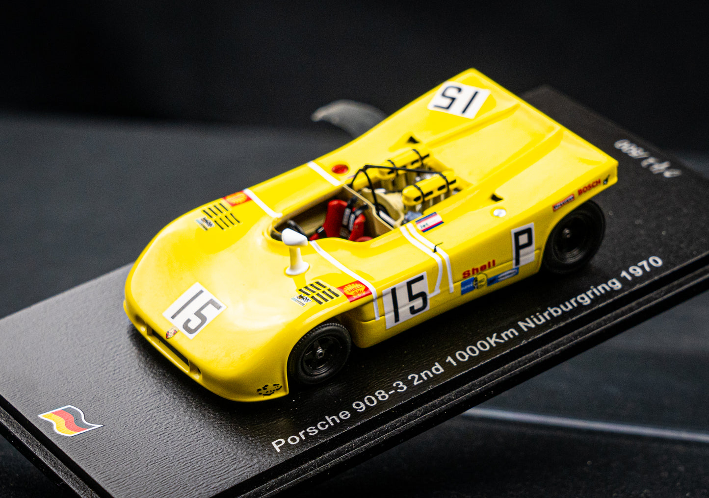 Porsche 908/03 #15 lim. 500 pcs. Herrmann / Attwood 2nd 1000km Nürburgring 1970 Spark 1:43