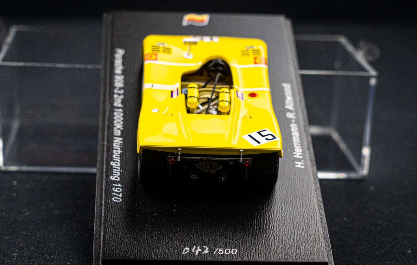 Porsche 908/03 #15 lim. 500 pcs. Herrmann / Attwood 2nd 1000km Nürburgring 1970 Spark 1:43