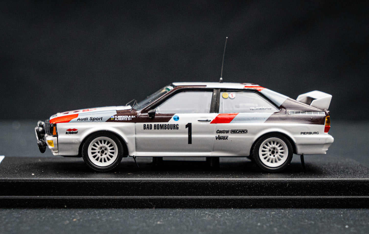 Audi Quattro lim. edition 1/150 Stk. #1 H. Mikkola / A. Hertz 2nd Rallye Monte Carlo 1982