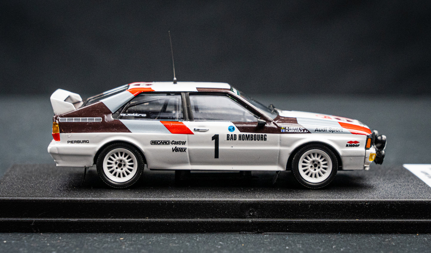 Audi Quattro lim. edition 1/150 Stk. #1 H. Mikkola / A. Hertz 2nd Rallye Monte Carlo 1982