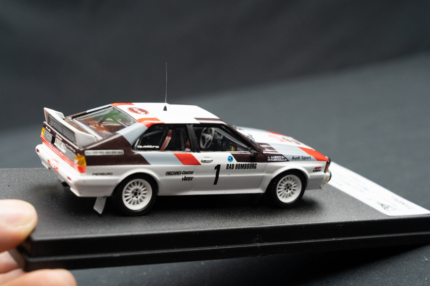 Audi Quattro lim. edition 1/150 Stk. #1 H. Mikkola / A. Hertz 2nd Rallye Monte Carlo 1982