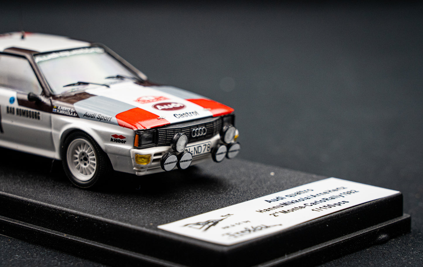 Audi Quattro lim. edition 1/150 Stk. #1 H. Mikkola / A. Hertz 2nd Rallye Monte Carlo 1982