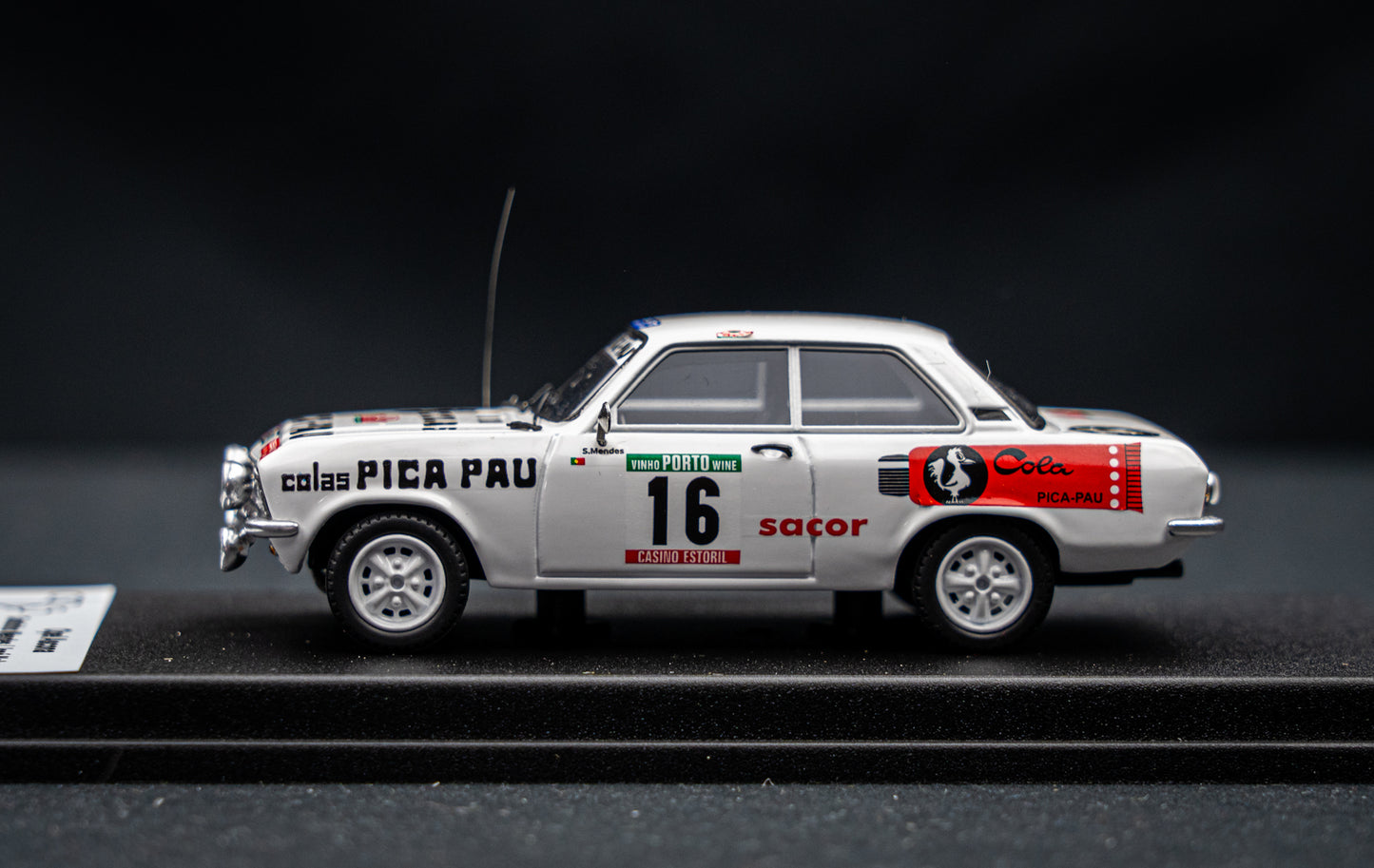 Opel Ascona lim. edition 1/150 Stk. #16 S. Mendes / J. Nobre 5th Portugal Rallye 1978 DSN