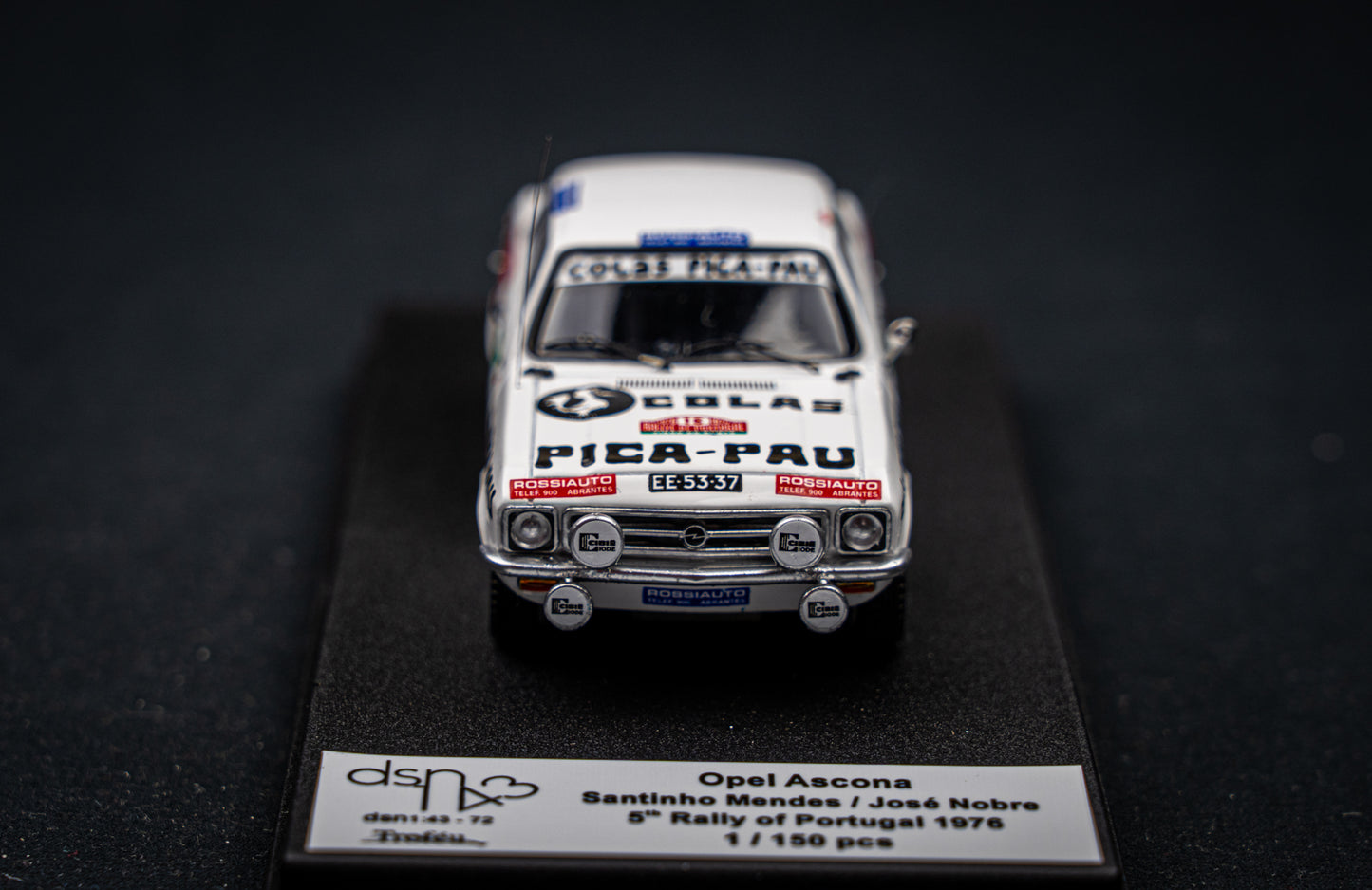 Opel Ascona lim. edition 1/150 Stk. #16 S. Mendes / J. Nobre 5th Portugal Rallye 1978 DSN