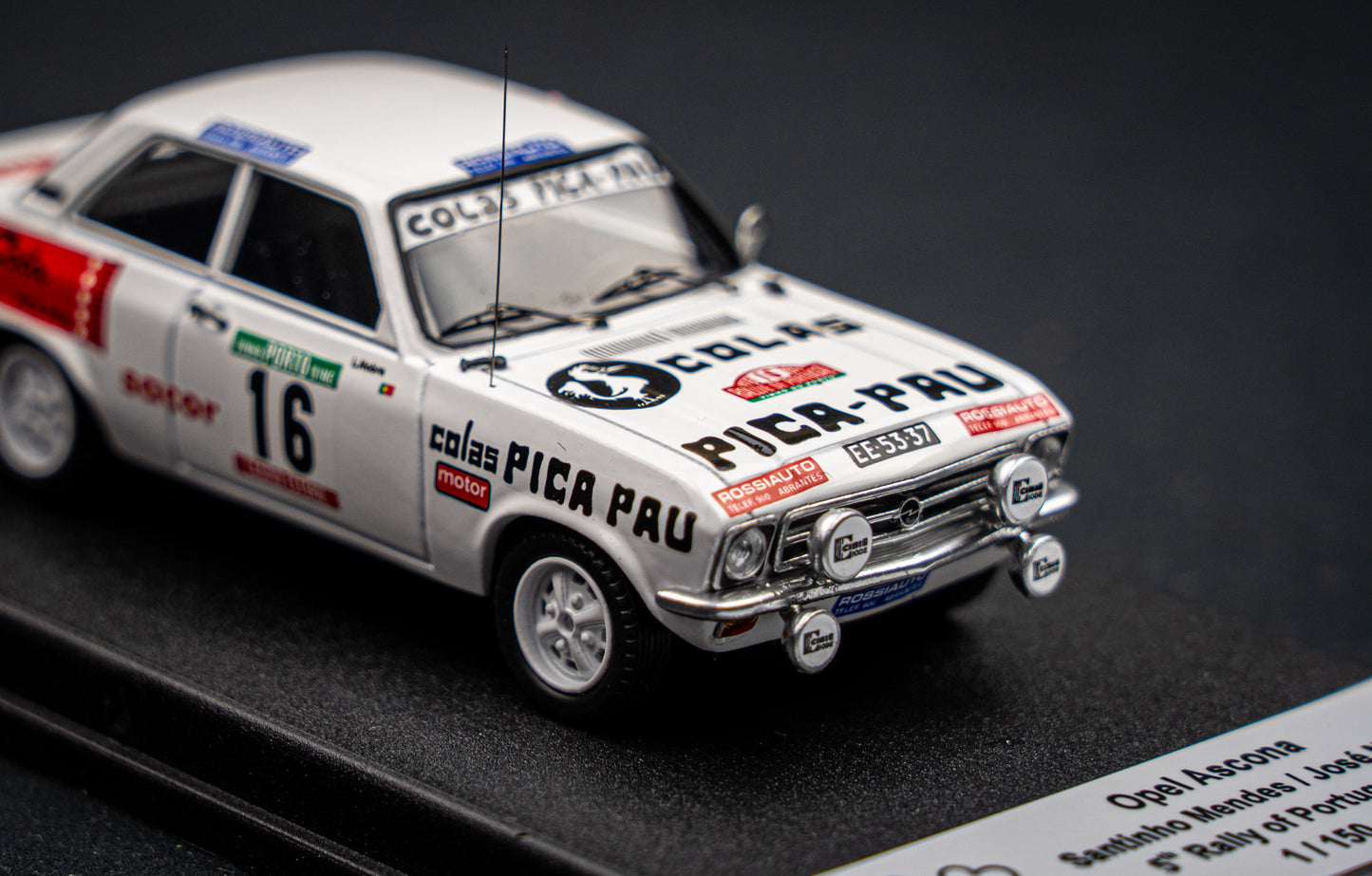 Opel Ascona lim. edition 1/150 Stk. #16 S. Mendes / J. Nobre 5th Portugal Rallye 1978 DSN