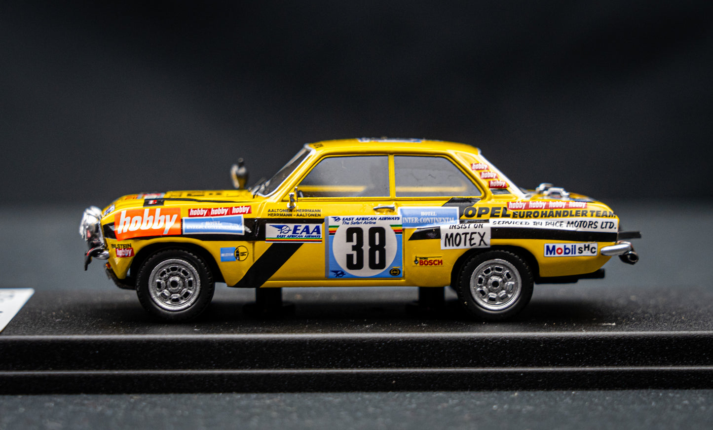 Opel Ascona lim. edition 1/150 Stk. #38 R. Altonen / E. Hermann Safari Rallye 1975 DSN