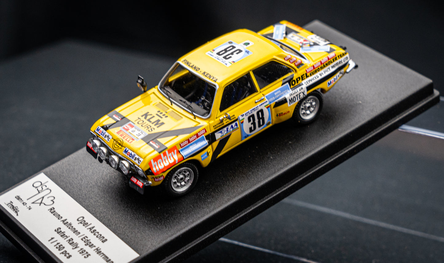 Opel Ascona lim. edition 1/150 Stk. #38 R. Altonen / E. Hermann Safari Rallye 1975 DSN