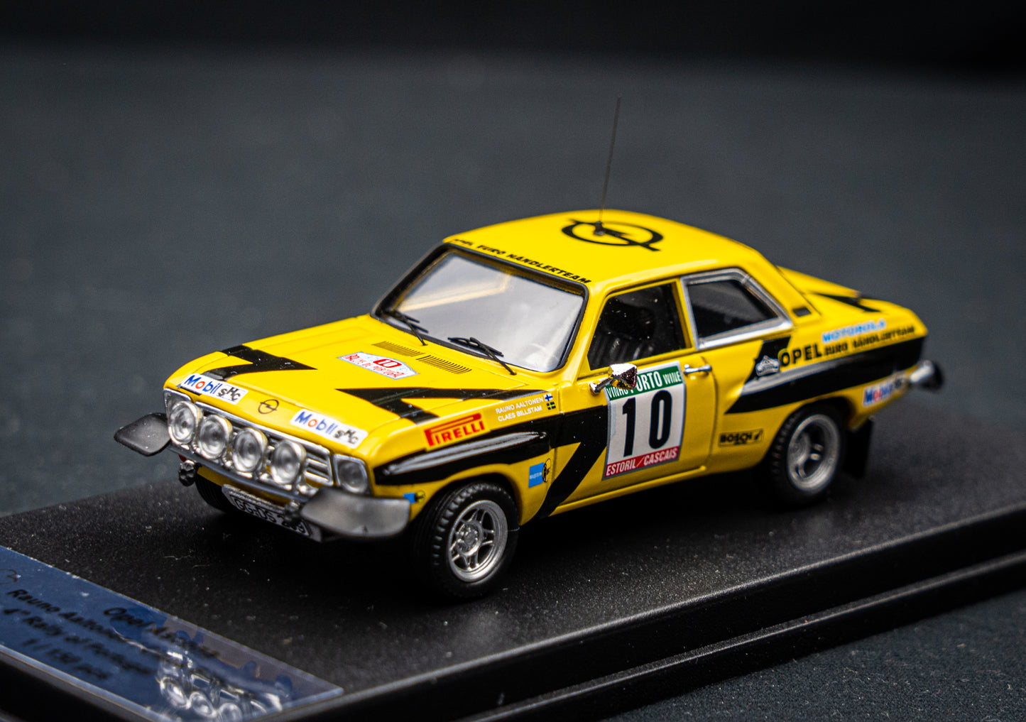 Opel Ascona lim. edition 1/150 Stk. #10 R. Altonen / C. Billstam 4th Portugal Rallye 1975 DSN1:43