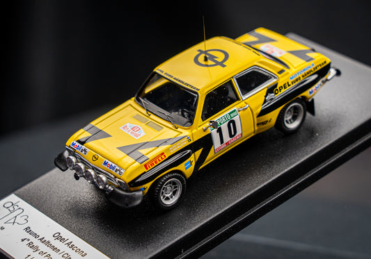 Opel Ascona lim. edition 1/150 Stk. #10 R. Altonen / C. Billstam 4th Portugal Rallye 1975 DSN1:43