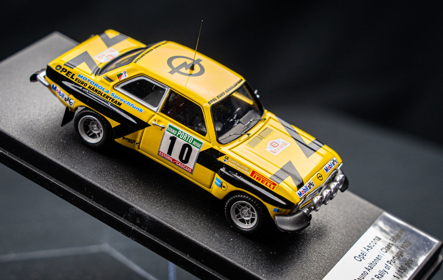 Opel Ascona lim. edition 1/150 Stk. #10 R. Altonen / C. Billstam 4th Portugal Rallye 1975 DSN1:43