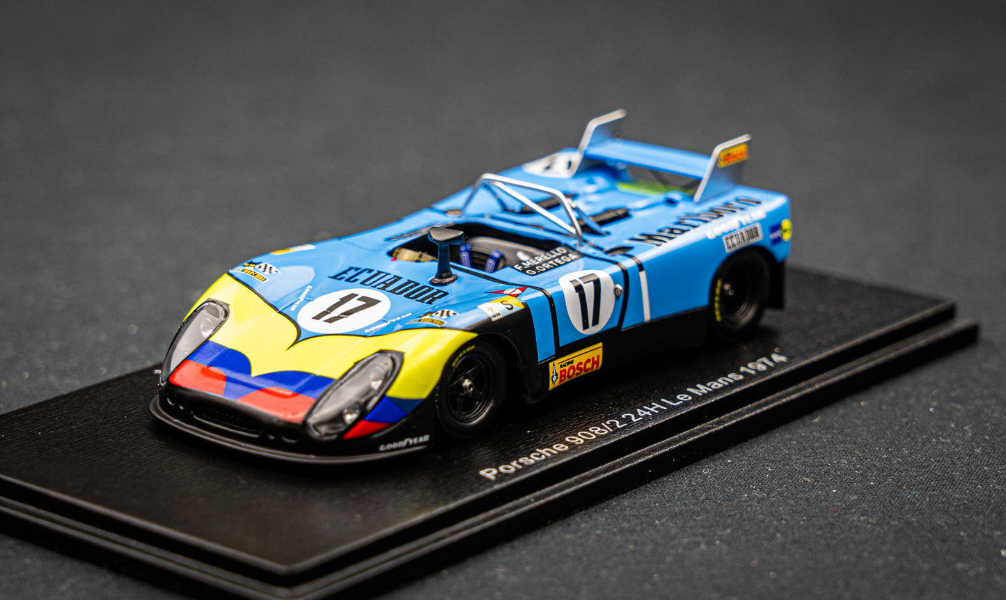 Porsche 908/02 #17  Merello / Ortega / Ranft - 24h LeMans 1974 Spark 1:43