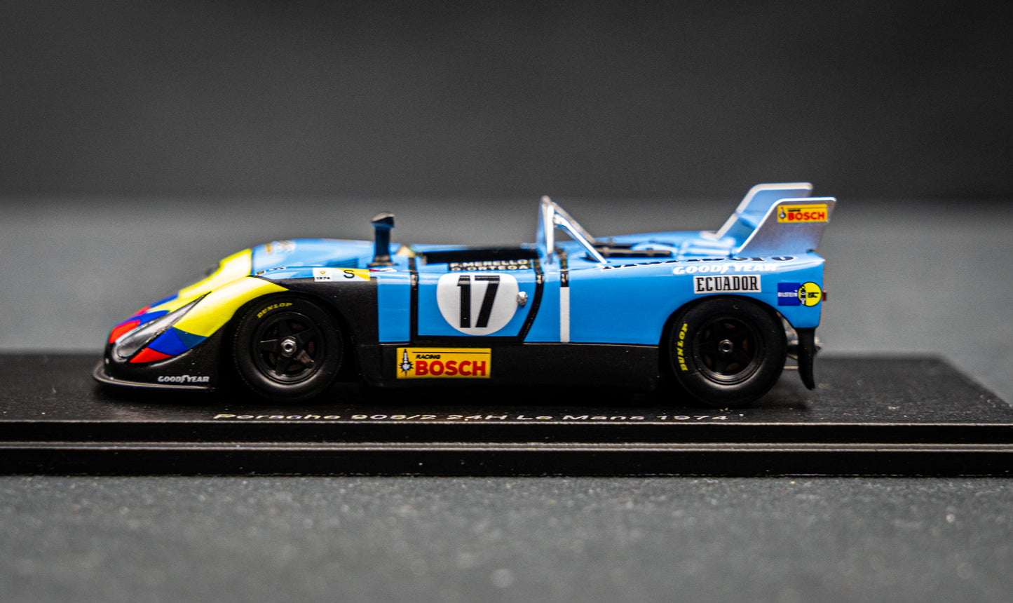 Porsche 908/02 #17  Merello / Ortega / Ranft - 24h LeMans 1974 Spark 1:43