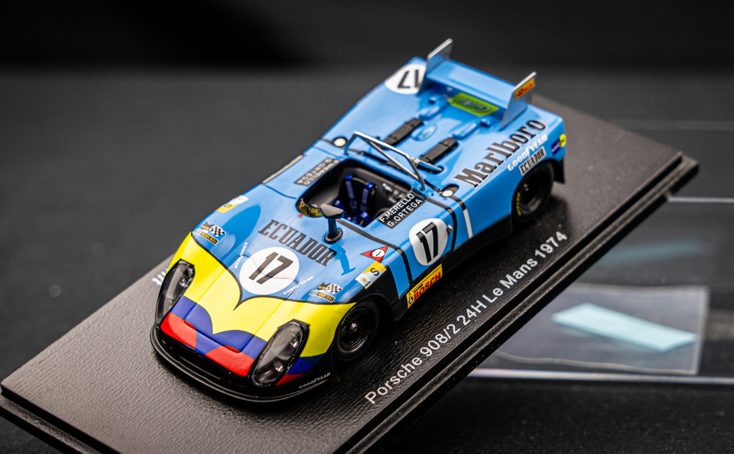 Porsche 908/02 #17  Merello / Ortega / Ranft - 24h LeMans 1974 Spark 1:43