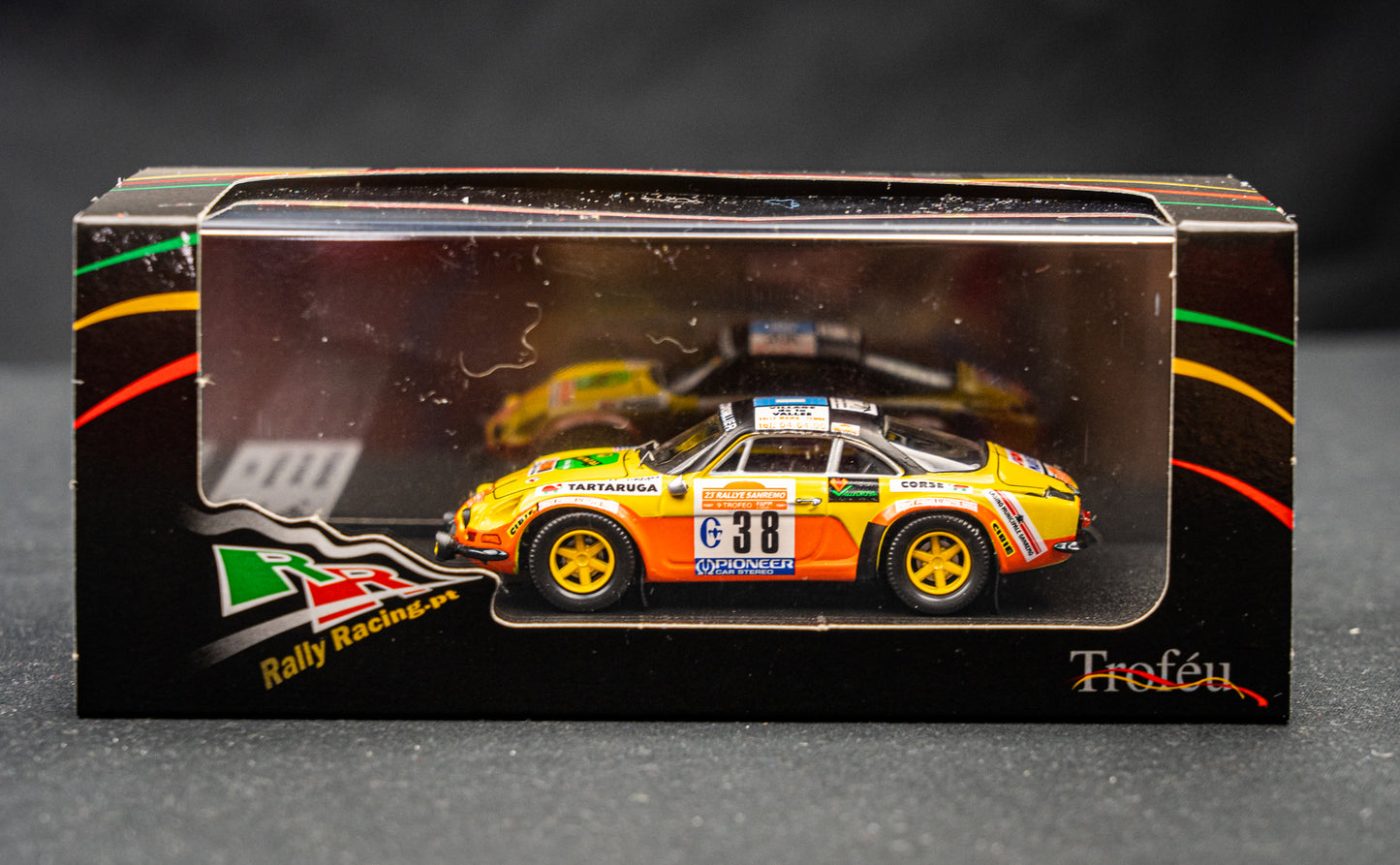 Renault Alpine A110 lim. 1/150 Stk. #38 C. Rey / Struyf San Remo Rallye 1981 Trofeu 1:43