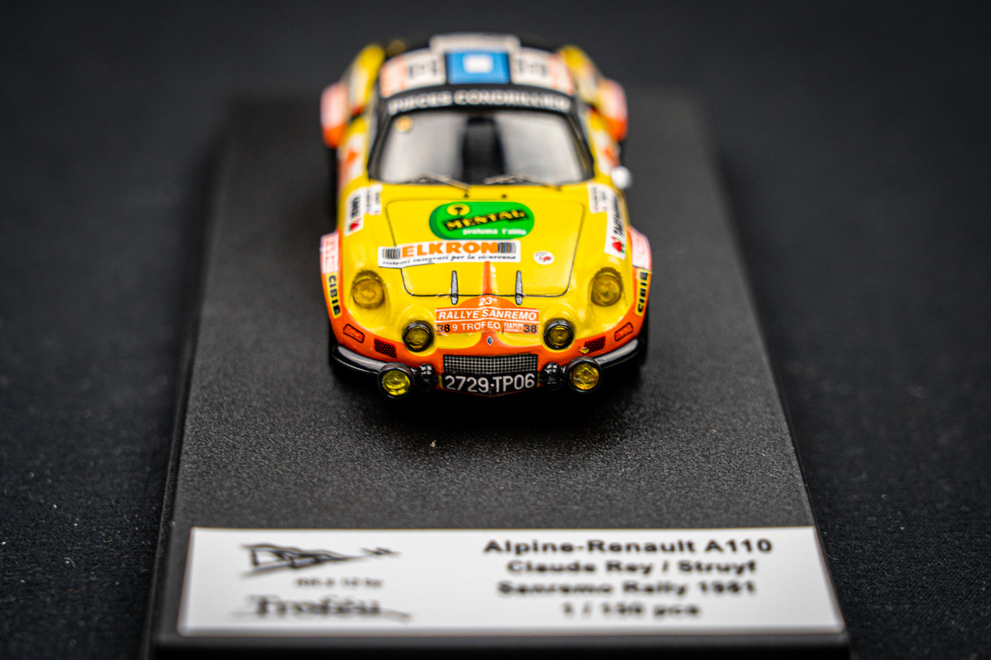 Renault Alpine A110 lim. 1/150 Stk. #38 C. Rey / Struyf San Remo Rallye 1981 Trofeu 1:43