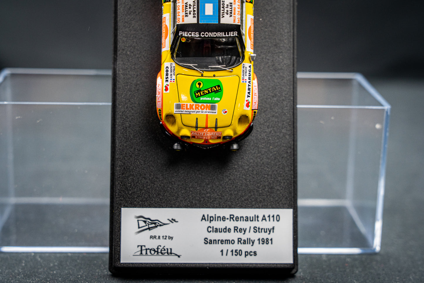 Renault Alpine A110 lim. 1/150 Stk. #38 C. Rey / Struyf San Remo Rallye 1981 Trofeu 1:43