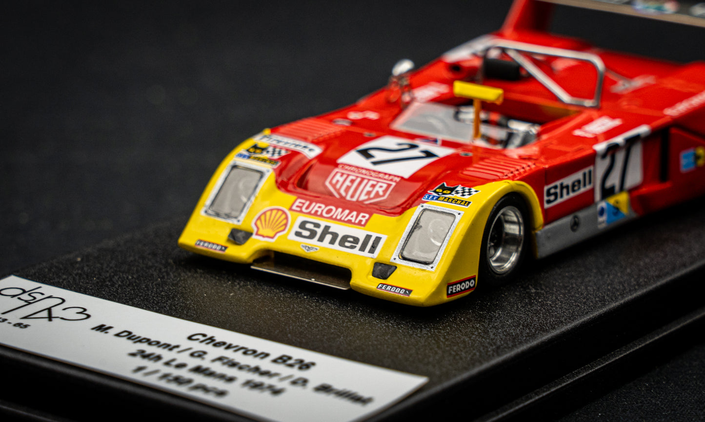 Chevron B26 lim. 1/150 Stk. #27 Dupont / Fischer / Brillat 24h LeMans 1974 DSN Trofeu 1:43