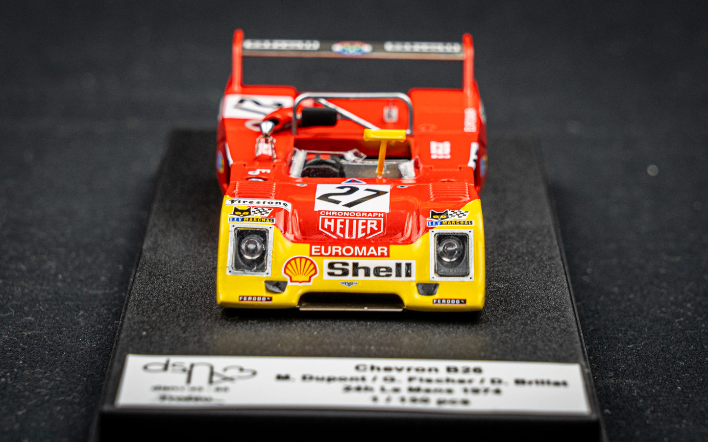 Chevron B26 lim. 1/150 Stk. #27 Dupont / Fischer / Brillat 24h LeMans 1974 DSN Trofeu 1:43