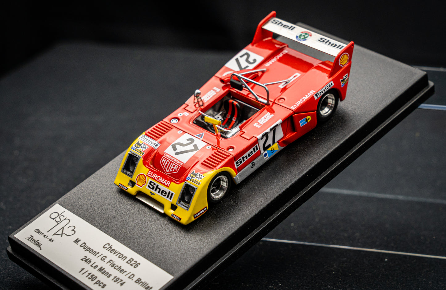 Chevron B26 lim. 1/150 Stk. #27 Dupont / Fischer / Brillat 24h LeMans 1974 DSN Trofeu 1:43