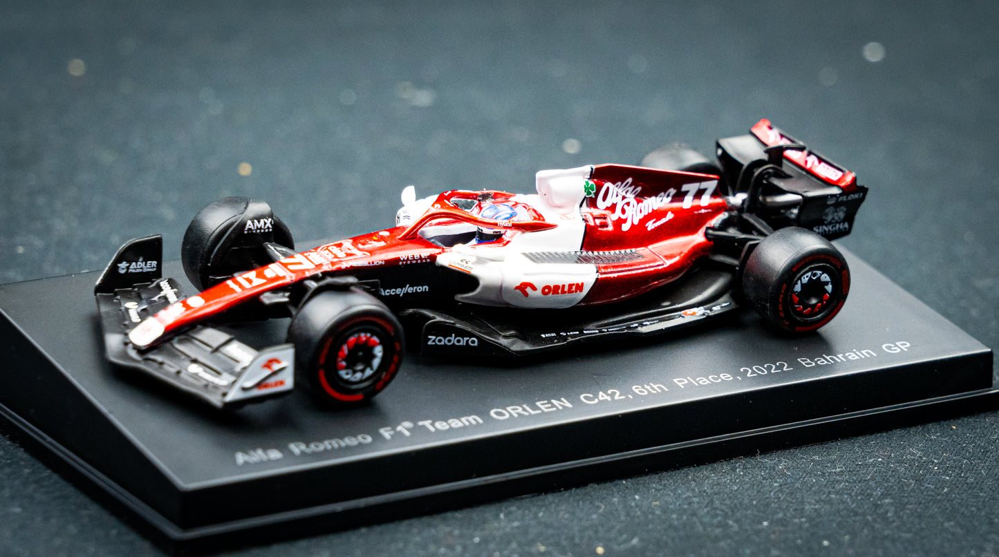 Valtteri Bottas Alfa Romeo C42 #77 6th Bahrain GP Formel 1 2022 1:64 Spark