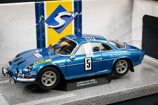 Renault Alpine A110 1600S, Jean Pierre Nicholas, Olympia Rallye 1972 Solido 1:18