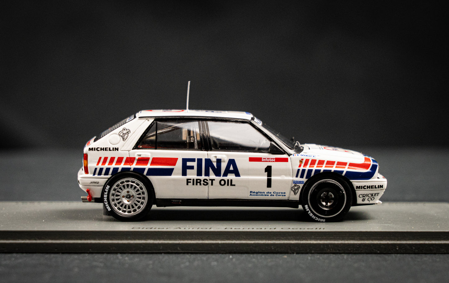 Lancia Delta HF Integrale 16V #1 2nd Tour de Corse Didier Auriol / Bernard Ocelli Spark 1:43